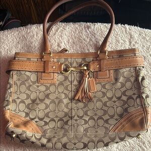 Coach Signature Canvas Tote Bag